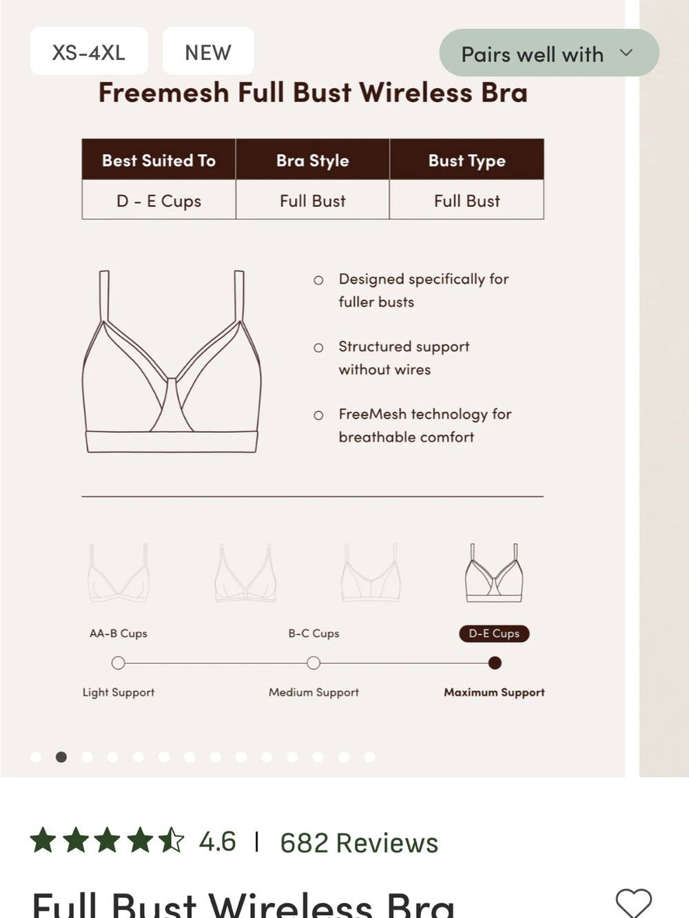 BOODY Full Bust Mesh Bra NWT - Picture 7 of 8
